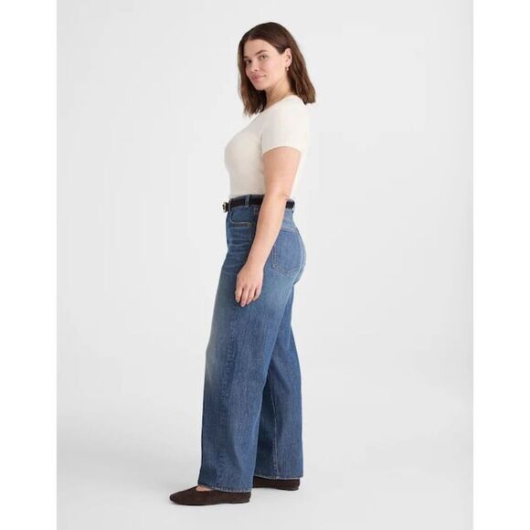 Madewell The Plus Perfect Vintage Wide-Leg Jean Harvey Wash Comfort Stretch 24W - Picture 3 of 7